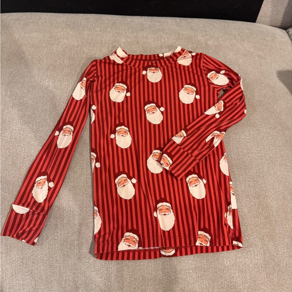 In My Jammers Santa print bamboo pajama set